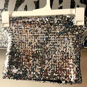 Silver Cropped Tube Top